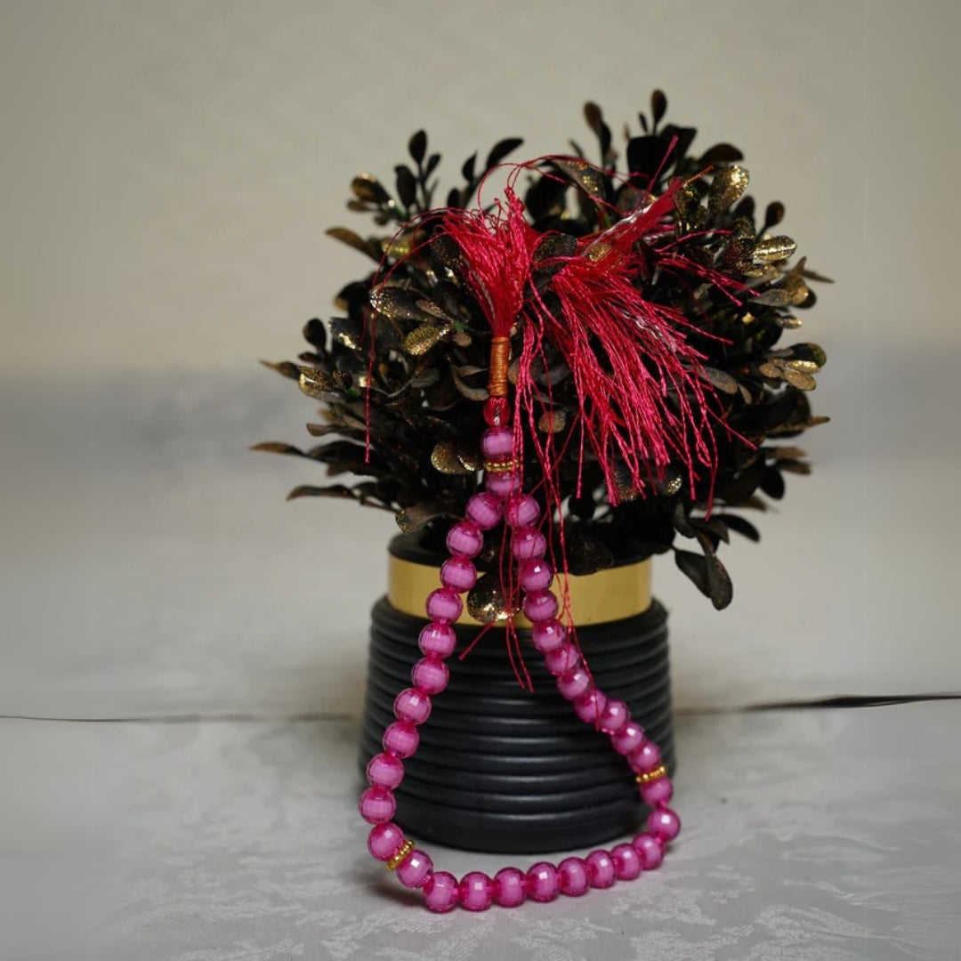 Crystal Beads Tasbih - Pink