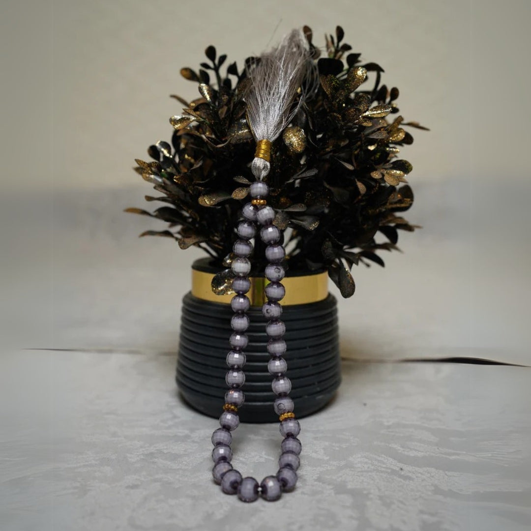 Crystal Beads Tasbih - Plum